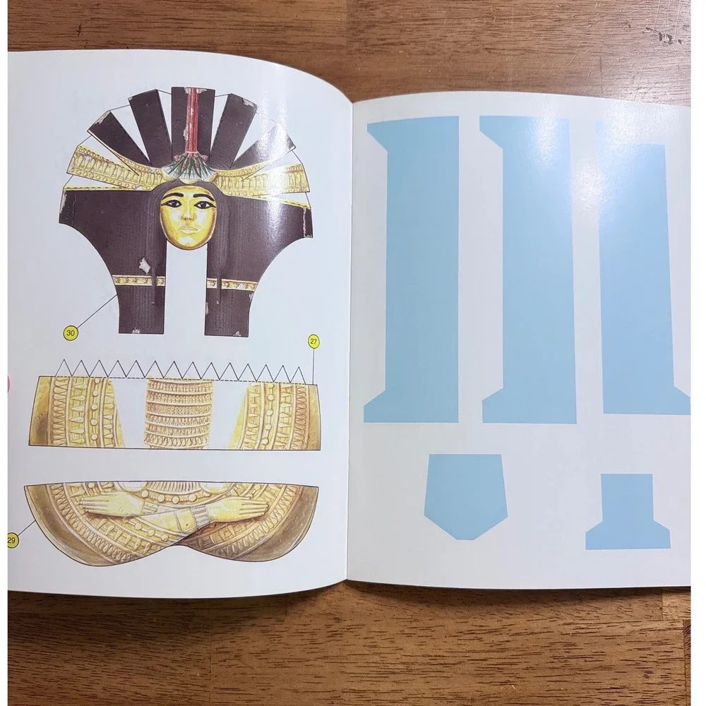 Lot of 2 Vintage Make This Model Series Egyptian Temple Mummy Cut Out